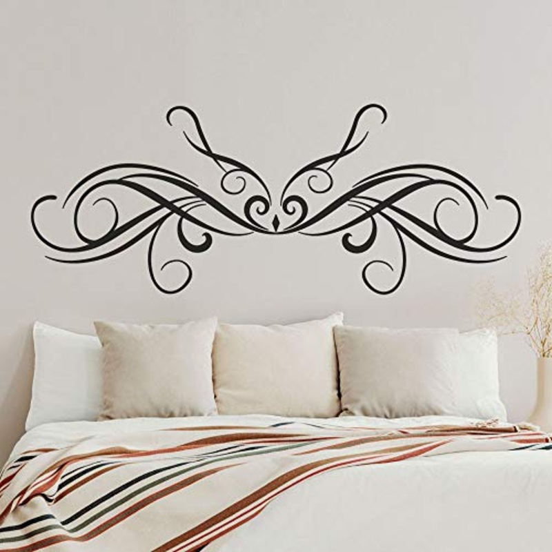 T-MK357 – Adesivi per testiera del letto, 54 x 140 cm, colore: Nero