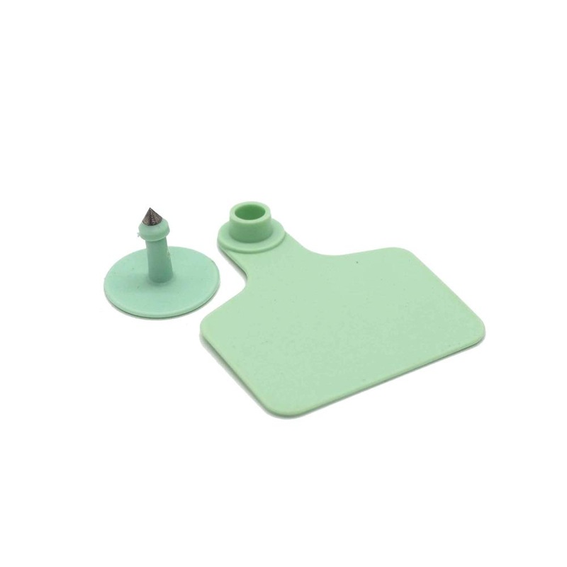 100x Cattle Ear Tags 5x4cm Set – Small Green Blank Sheep Pig Livestock Label
