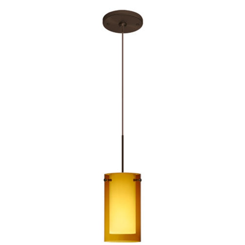 Besa 1XP-G44007-BR Pahu One Light Pendant Bronze (Discontinued)