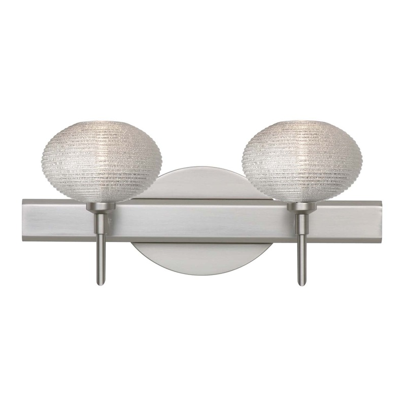 Besa 2SW-5612GL-SN Lasso Two Light Wall Sconce Satin Nickel