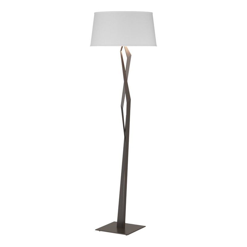 Facet Floor Lamp Oil Rubbed Bronze Natural Anna Shade (SF)