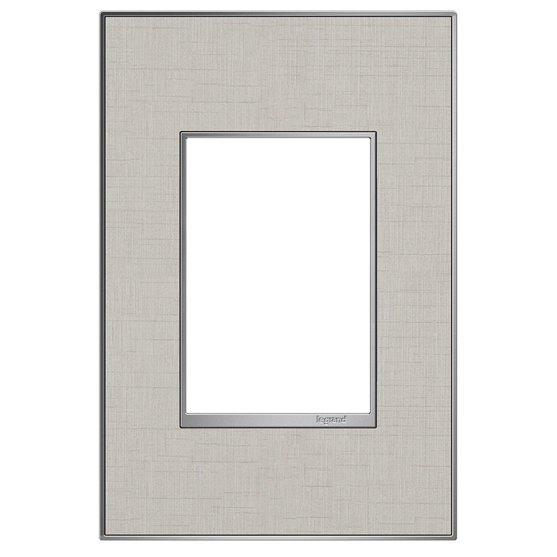 Gang Wall Plate from the Adorne Collection in True Linen Finish by Legrand