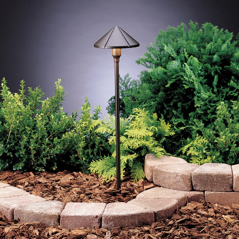 Kichler 15326AZT One Light Path & Spread, Textured Architectural Bronze