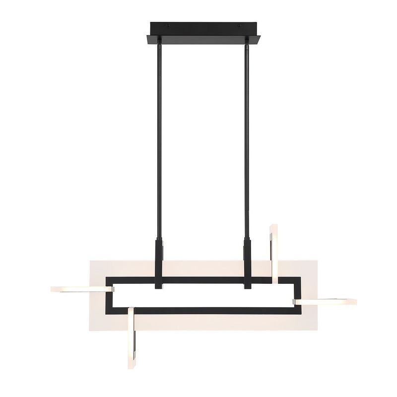 LED Chandelier from the Inizio Collection in Black Finish by Eurofase