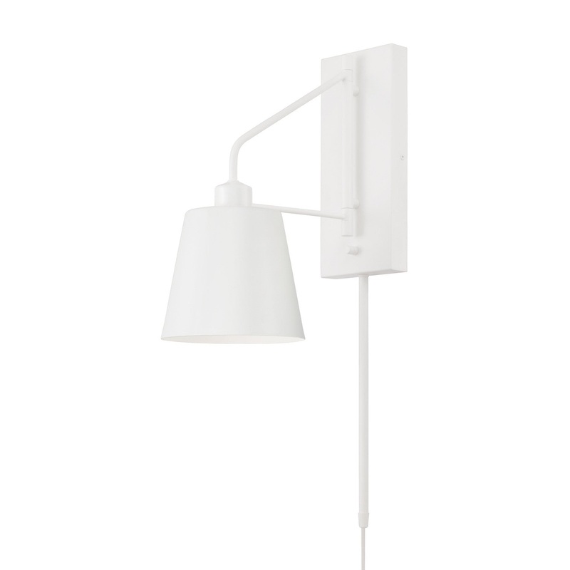 One Light Wall Sconce from the Alden Collection in Matte White Finish by Capital Lighting