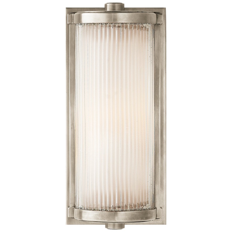 One Light Wall Sconce from the Dresser Collection in Antique Nickel Finish by Visual Comfort Signature