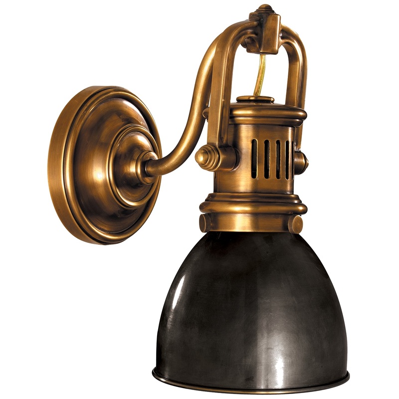 One Light Wall Sconce from the Yoke Collection in Hand-Rubbed Antique Brass Finish by Visual Comfort Signature