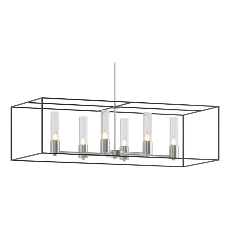 Portico Pendant Vintage Platinum Black Seeded Clear Glass (II)