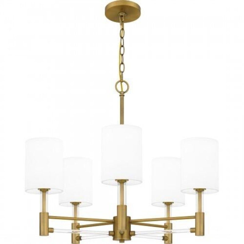 Quoizel GCN5026AB Gretchen Chandelier 5 lights aged brass Chandelier