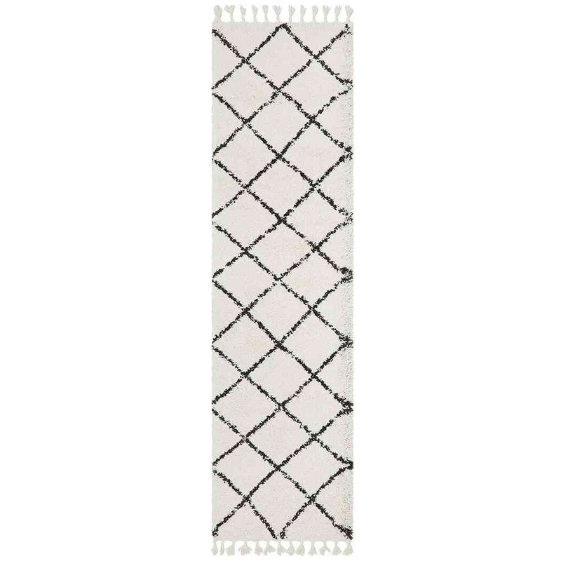 Saffron 22 White Runner by Rug Culture – 400X80CM RUNNER