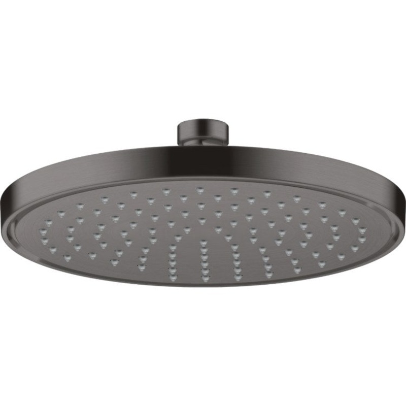 Showerhead ShowerSolutions 1 Function Brushed Black Chrome 8-5/8 Inch 1.75 Gallons per Minute Rain