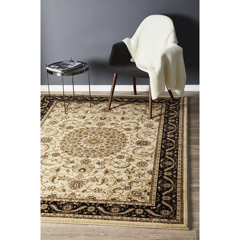 Sydney 9 Ivory Black Rug by Rug Culture – 400X300CM – RECTANGLE