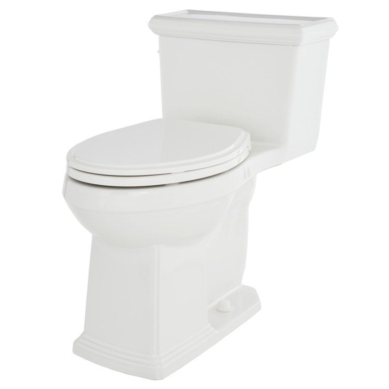 Toilet Logan Square 1-Piece ErgoHeight White Elongated ADA 1.28 Gallons Per Flush