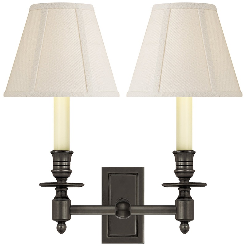 Two Light Wall Sconce from the French Library Collection in Bronze Finish by Visual Comfort Signature