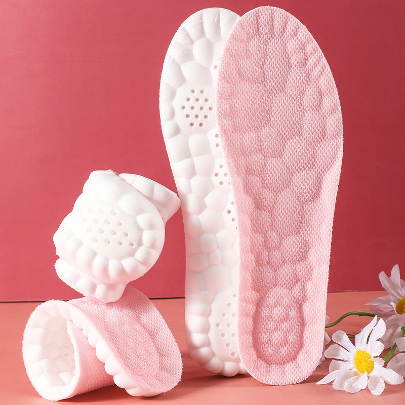 5 pcs Pink 4D Cloud Technology Shoe Inserts – High Rebound, Super Soft, Breathable, Athletic Support (size : 35-36/235mm)