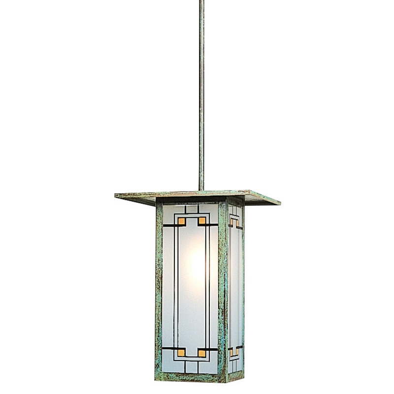 Arroyo FSH-9LY-VP Franklin One Light Pendant Verdigris Patina