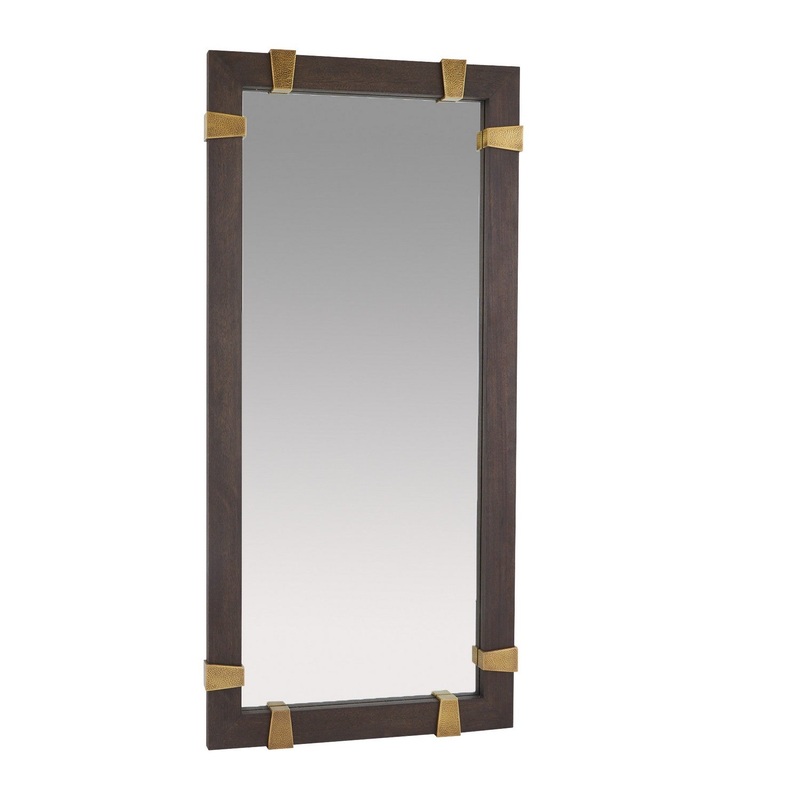 Arteriors WMI53 Covington Floor Mirror Sable/Antique Brass/Plain