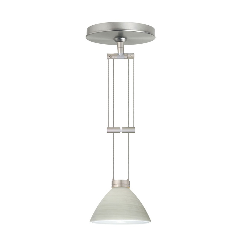 Besa 1XA-1743KR-SN Domi One Light Pendant Satin Nickel