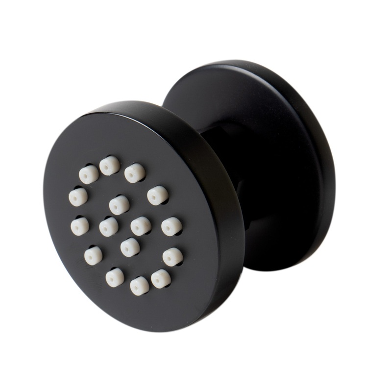 Black Matte 2″ Round Adjustable Shower Body Spray