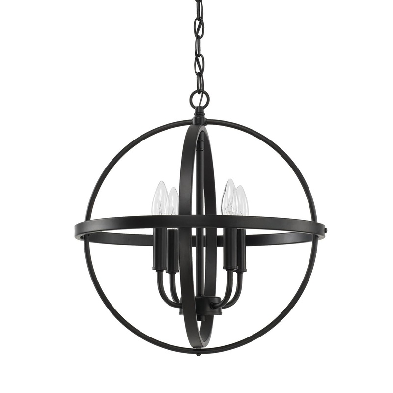Capital Lighting 317541MB Hartwell 4 Light Pendant Matte Black