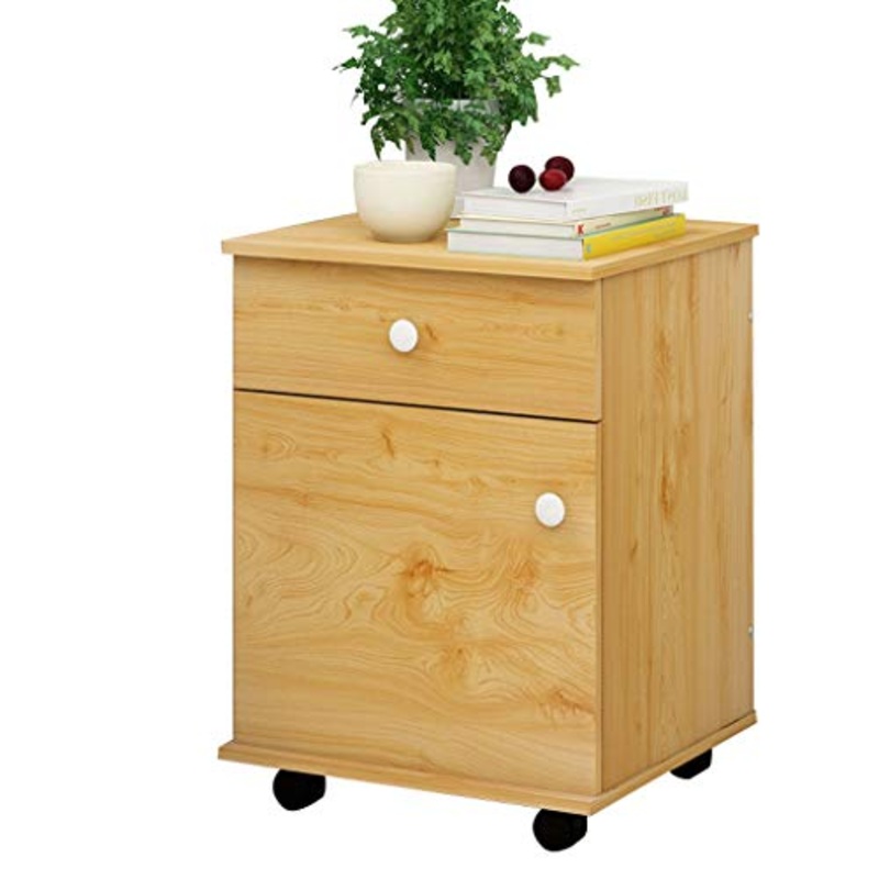 Comodini Decorazione Pulley Assemblea Domestica Addensare da Terra Multifunzione Storage Box Camera Studio Locker Soggiorno Corridoio 39X40X58cm MUMUJIN (Color : Oak)