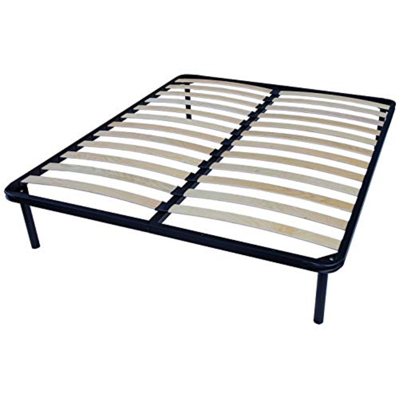 DOLCI SOGNI Rete Matrimoniale 160×190, Letto Doppia Piazza con 26 Doghe Letto Matrimoniale, 4 Piedi Letto Avvitabili, Solida Struttura Letto Matrimoniale 160×190 in Ferro, 100% Made in Italy