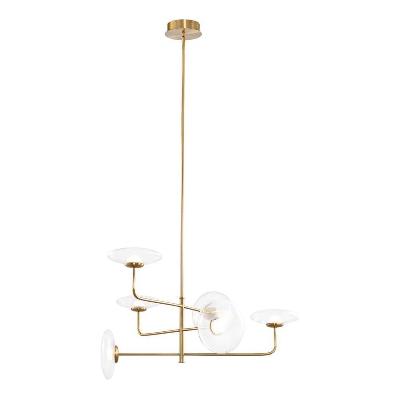 Helix 6-light LED Chandelier Gold