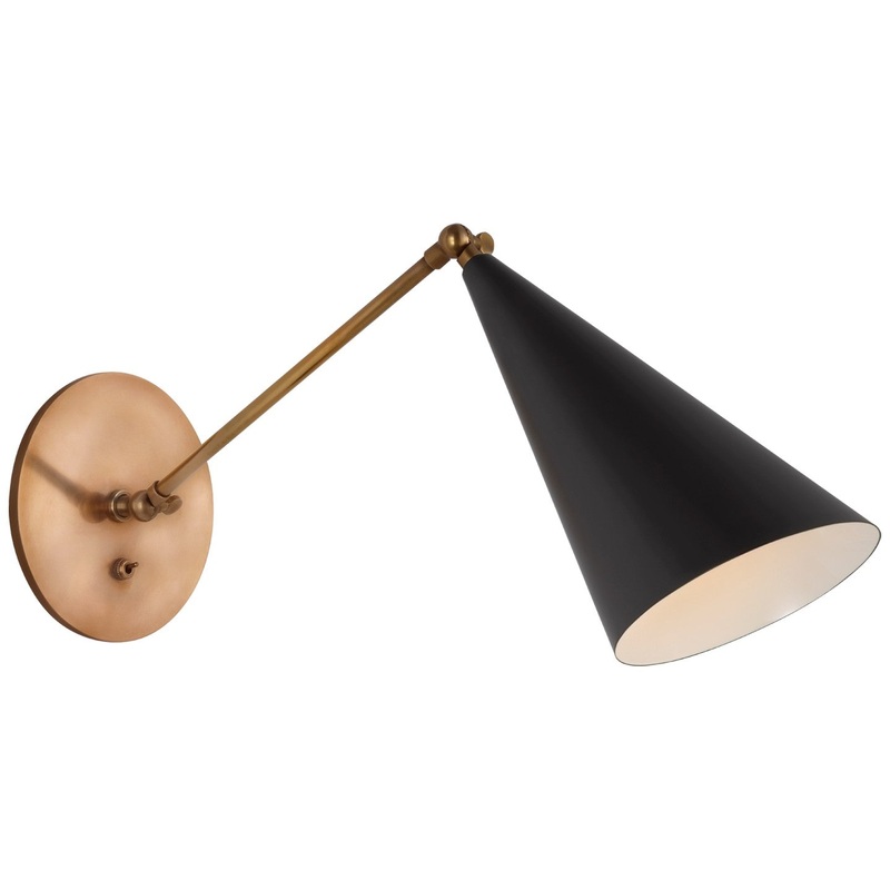 LED Wall Sconce from the Clemente Collection in Black Finish by Visual Comfort Signature