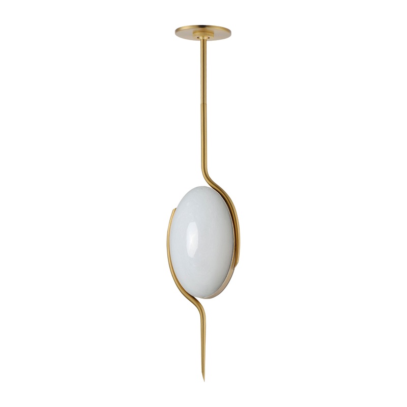 Locket 1-Light LED Pendant Natural Aged Brass