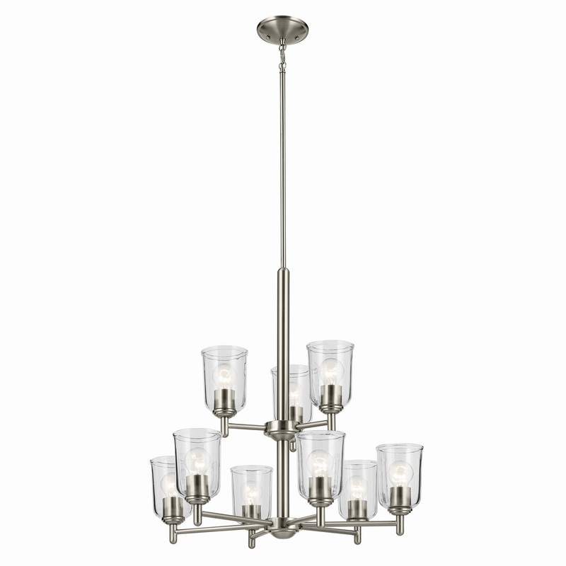 Nine Light Chandelier from the Shailene Collection in Brushed Nickel Finish by Kichler