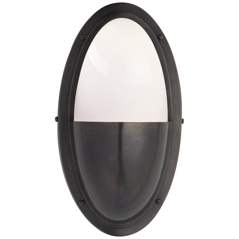 One Light Wall Sconce from the Pelham Collection in Bronze Finish by Visual Comfort Signature