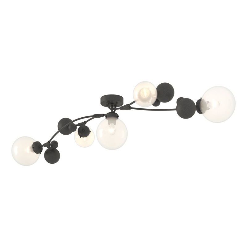 Sprig Semi-Flush Natural Iron Opaline Glass (WF)