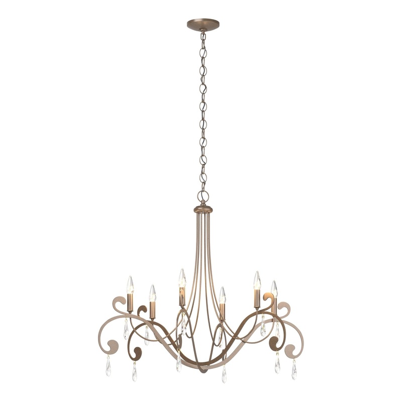Stella 6-Arm Chandelier Bronze