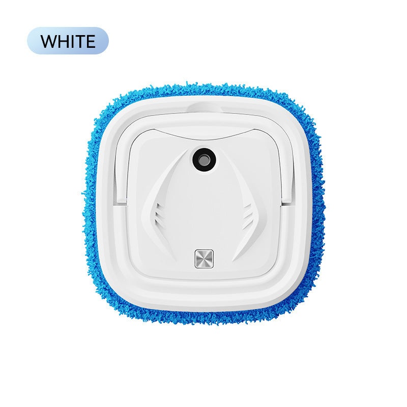 White Smart Robotic Floor Mop with Humidifier Spray – Ultra-Slim Automatic Wet & Dry Floor Cleaner