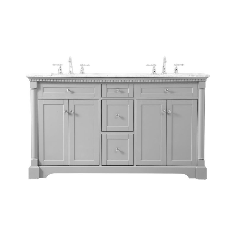 Bathroom Vanity Set from the Clarence Collection in Grey Finish by Elegant Lighting