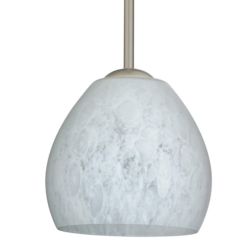 Besa 1TT-412219-LED-SN Besa Bolla Stem Pendant LED Pendant Satin Nickel