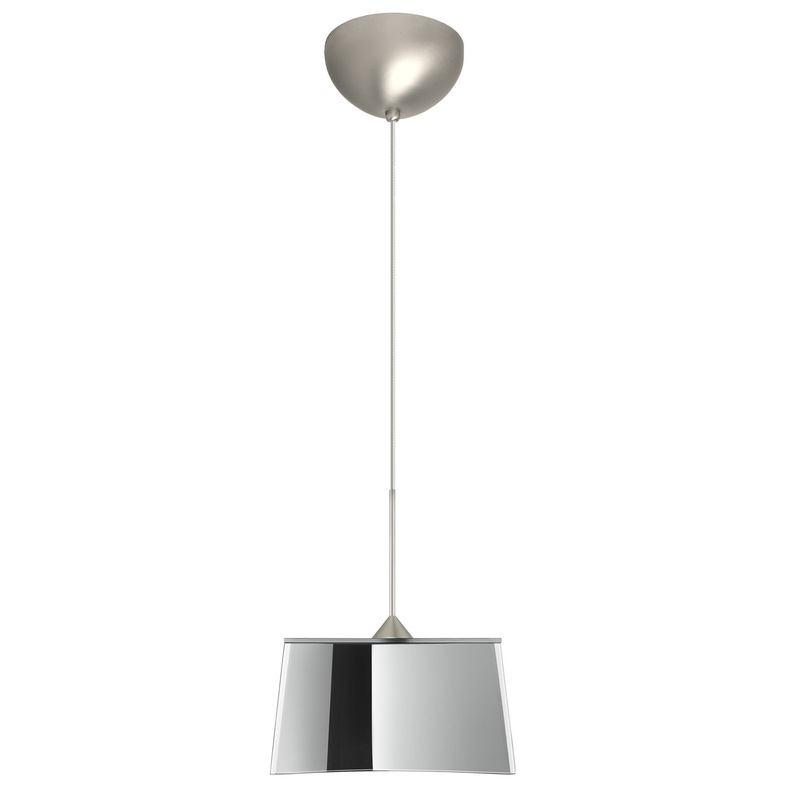 Besa 1XC-6773MR-LED-SN Groove One Light Pendant Satin Nickel (Discontinued)