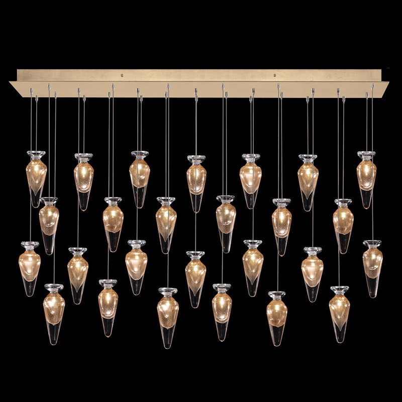 Essence 54″W Rectangular Pendant Gold/Gold Tear