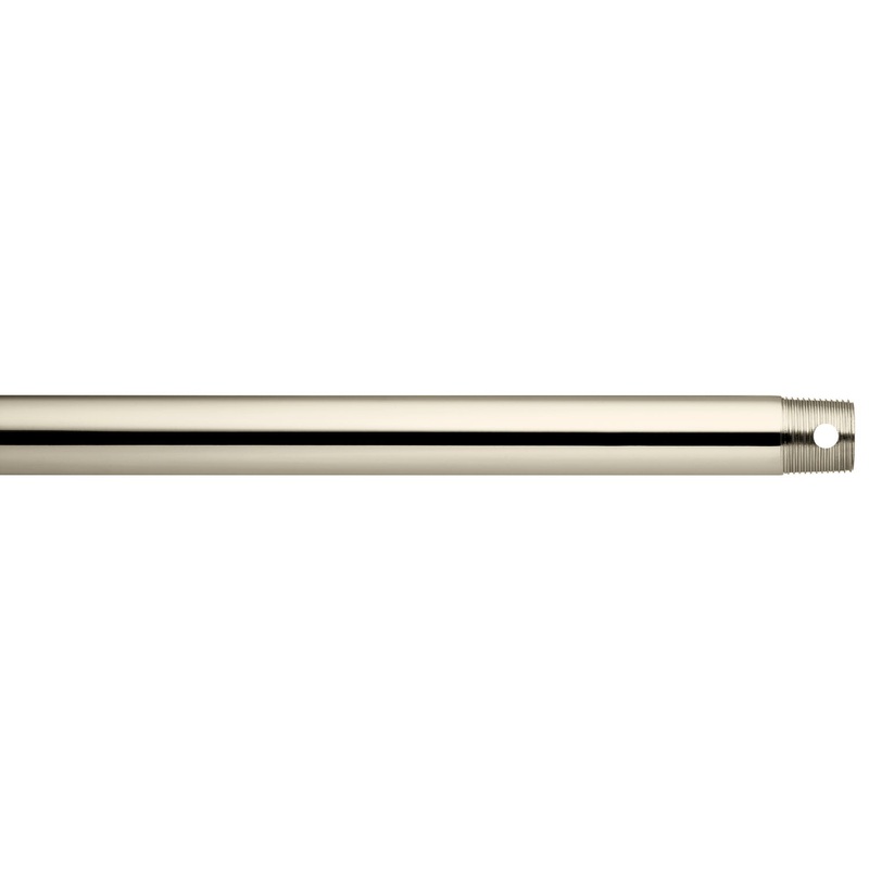 Kichler 360004PN Fan Down Rod, Polished Nickel