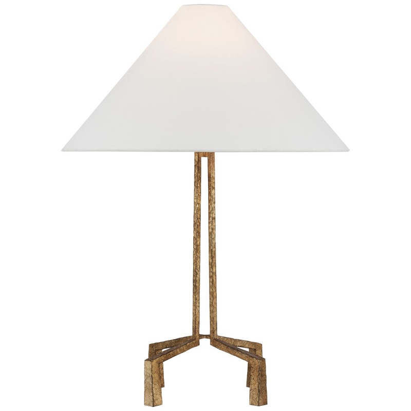 LED Table Lamp from the Clifford Collection in Gilded Iron Finish by Visual Comfort Signature