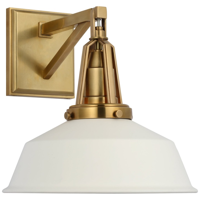 LED Wall Sconce from the Layton Collection in Antique-Burnished Brass Finish by Visual Comfort Signature