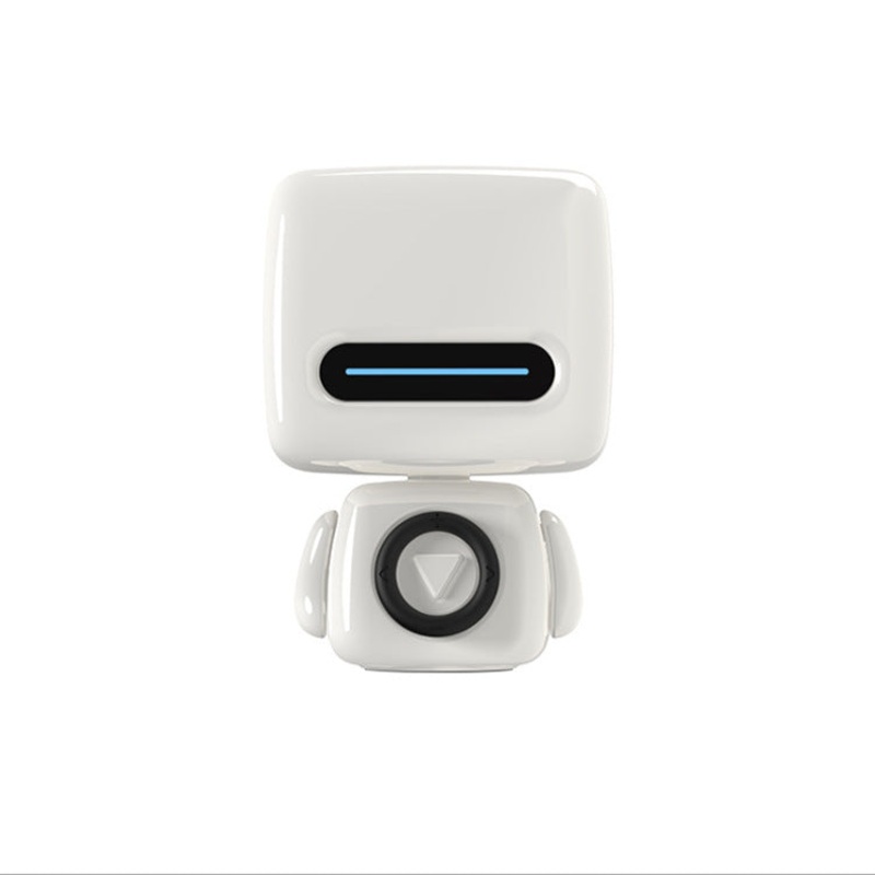 Mini Robot Style Bluetooth Speaker – Portable, 8-9 Hr Playtime, Built-in Mic & Lanyard(White)