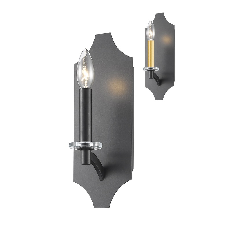 One Light Wall Sconce from the Zander Collection in Bronze Finish by Z-Lite