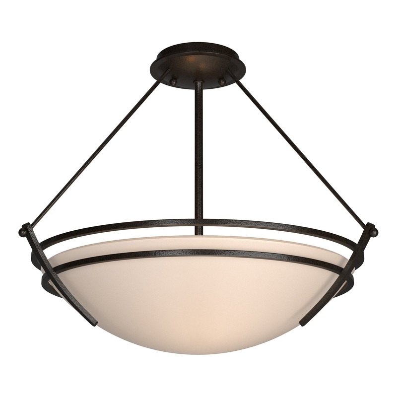Presidio Tryne Semi-Flush Oil Rubbed Bronze Sand Glass (SS)