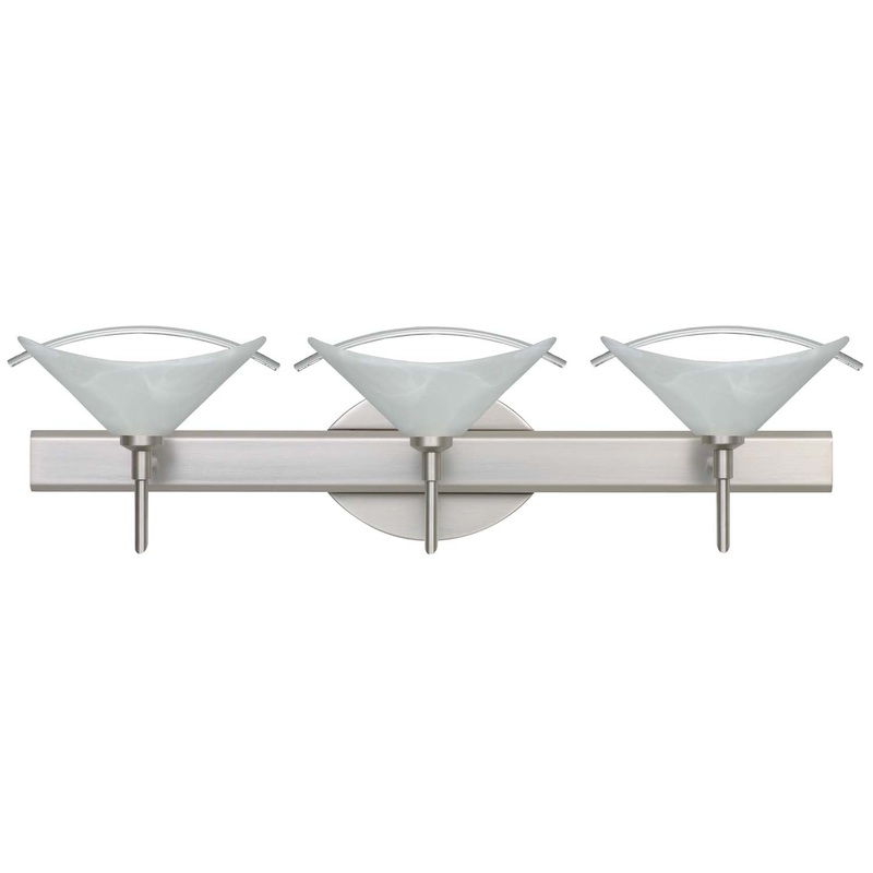 Three Light Wall Sconce from the Hoppi Collection in Satin Nickel Finish by Besa