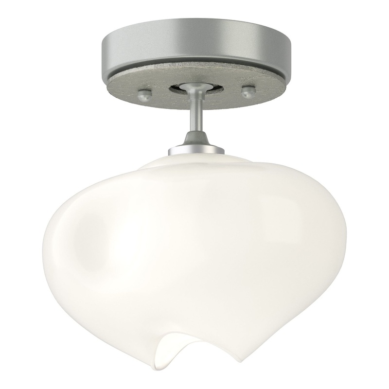 Ume 1-Light Semi-Flush Vintage Platinum Sterling