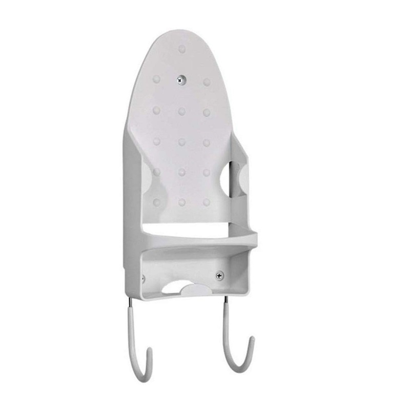 Wall Mounted Iron and Board Holder – White