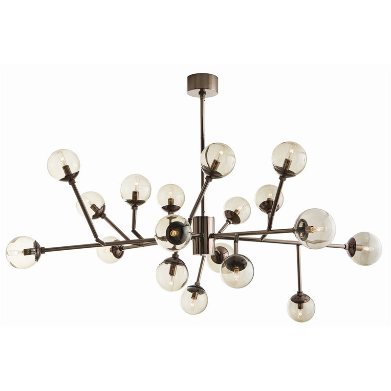 Arteriors 89981 Dallas 18 Light Chandelier Brown Nickel