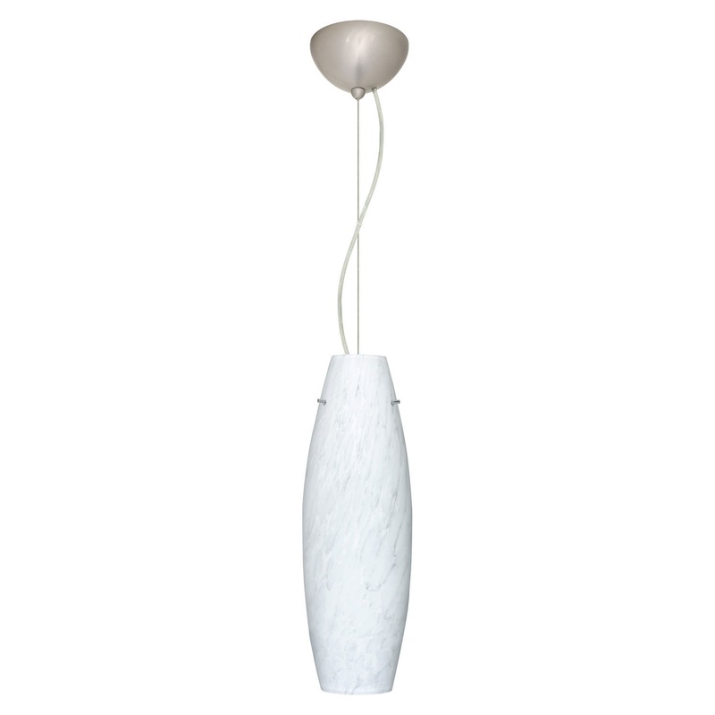 Besa 1KX-412719-SN Tara One Light Pendant Satin Nickel