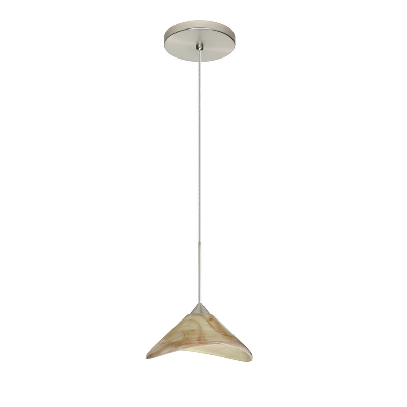 Besa 1XT-191383-LED-SN Hoppi One Light Pendant Satin Nickel